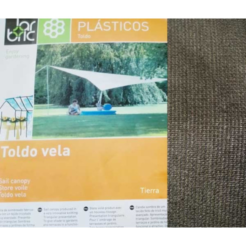 TOLDO VELA TRIANGULAR PE 3X3X3 m