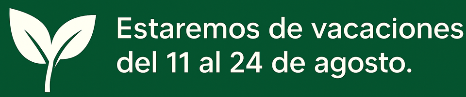 Estaremos de vacaciones del 11 al 24 de agosto