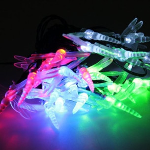 Guirnaldas Solares Libelulas 20 LED 